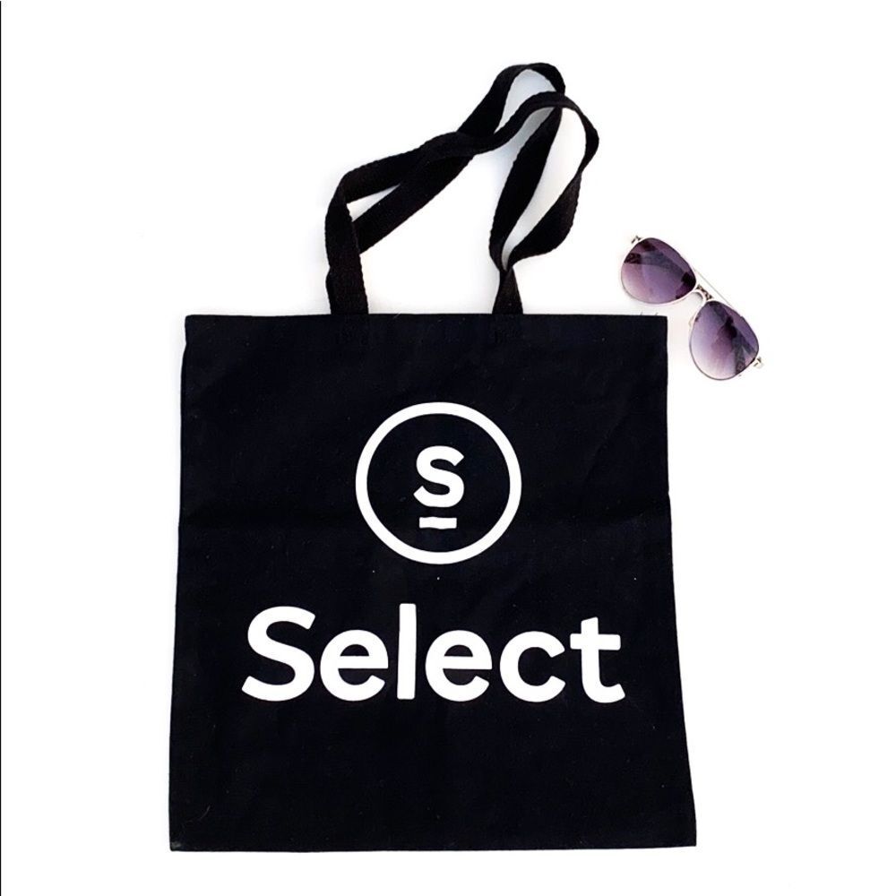 Black Select Canvas Tote bag with Sunglasses
